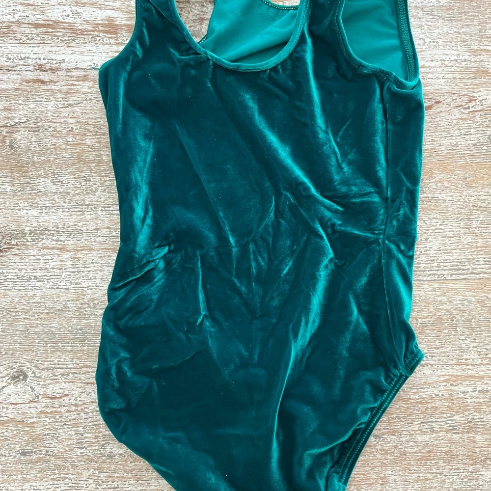 Teal Velvet Leotard